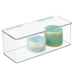 MDesign Stackable Plastic Bathroom Organizer Box With Lid, 2 Pack -IRIS Storage Deals Store GUEST 69deb02f b052 4566 86e2 6ac9dfbc0d5d