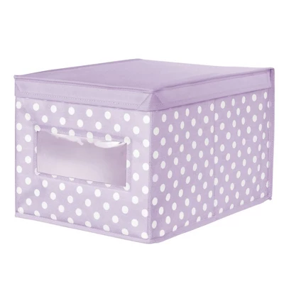MDesign Child/Kids Fabric Closet Storage Box, Large, Polka Dot, 6 Pack 4 MDesign Child/Kids Fabric Closet Storage Box, Large, Polka Dot, 6 Pack - Image 4