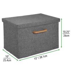 MDesign Soft Textured Fabric Home Storage Organizer Box, 2 Pack -IRIS Storage Deals Store GUEST 6c2c7e54 5c22 451a bd8e 6fcf380e93d3