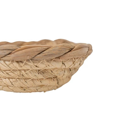 Woven Dish Basket Natural Corn Husk & Seagrass By Foreside Home & Garden 2 Woven Dish Basket Natural Corn Husk & Seagrass By Foreside Home & Garden - Image 2