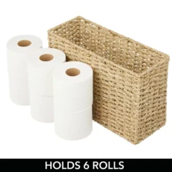 MDesign Large Rustic Woven Seagrass Toilet Tank Bathroom Storage Basket 8 MDesign Large Rustic Woven Seagrass Toilet Tank Bathroom Storage Basket -IRIS Storage Deals Store GUEST 6ce344d8 fc08 4171 940f aa66102b6096