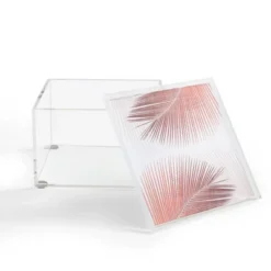Gale Switzer Palm Leaf Synchronicity 4" X 4" Acrylic Box - Deny Designs