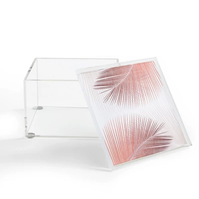 Gale Switzer Palm Leaf Synchronicity 4" X 4" Acrylic Box - Deny Designs 1 Gale Switzer Palm Leaf Synchronicity 4" X 4" Acrylic Box - Deny Designs