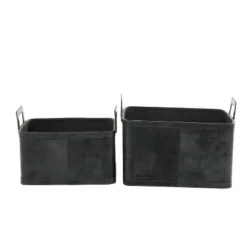 Set Of 2 Storage Baskets Dark Brown - Olivia & May 9 Set Of 2 Storage Baskets Dark Brown - Olivia & May -IRIS Storage Deals Store GUEST 6d7a06c0 8d89 4411 83d9 f1cf2009bed5