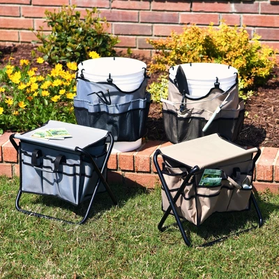 Household Essentials Bucket Caddy Gray/Black 2 Household Essentials Bucket Caddy Gray/Black - Image 2