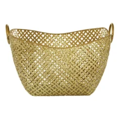 16.75"x11.5" Large Gold Metal Basket - Olivia & May -IRIS Storage Deals Store GUEST 6dc9e4d5 65ed 4483 9782 5802aa718175