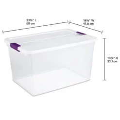 Sterilite 66 Quart Clear Plastic Latching Handle Storage Container Tote -IRIS Storage Deals Store GUEST 6e36079a 3dbd 481b a1f1 21b8d7a9af19
