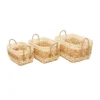 Set Of 3 Contemporary Sea Grass Storage Baskets Brown - Olivia & May