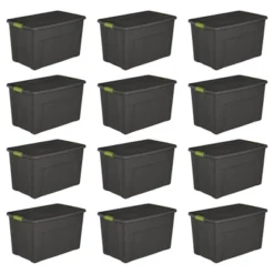 Sterilite Stackable 35 Gallon Storage Tote Box With Latching Container Lid For Home And Garage Space Saving Organization, Gray -IRIS Storage Deals Store GUEST 6ee2283d 01ec 4015 9333 940587917571