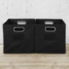 Niche Cubo 2pk Foldable Fabric Storage Bin With Label Holder Black
