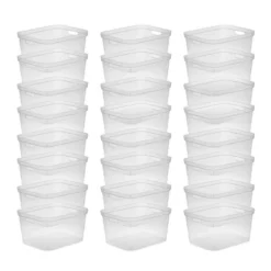 Sterilite 8.25x12.25x15 Inch Modern Polished Storage Bin W/ Comfortable Carry Through Handles & Banded Rim For Household Organization, Clear -IRIS Storage Deals Store GUEST 6f9a32f0 b2cf 4f80 9df6 128a74ca09ad