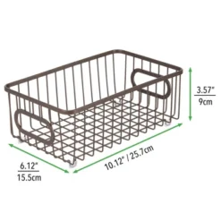 MDesign Metal Bathroom Storage Organizer Basket Bin, 4 Pack -IRIS Storage Deals Store GUEST 706570e8 5adf 42f5 9aee b57a7e1689c7