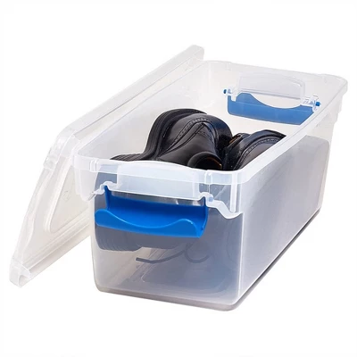 Homz 7.5 Quart Clear Plastic Stackable Storage Container Tote With Secure Latching Lid For Home And Office Organization 4 Homz 7.5 Quart Clear Plastic Stackable Storage Container Tote With Secure Latching Lid For Home And Office Organization - Image 4