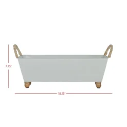 Trough Bin White Metal, Reed & Wood By Foreside Home & Garden 13 Trough Bin White Metal, Reed & Wood By Foreside Home & Garden -IRIS Storage Deals Store GUEST 71497227 403e 4044 b72e 589760a4085a