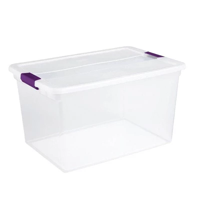 Sterilite 66 Quart Clear Latch Lid Storage Container Tote, 6 Pack, And 6 Quart Clear Latch Lid Storage Container Tote, 12 Pack For Home Organization 3 Sterilite 66 Quart Clear Latch Lid Storage Container Tote, 6 Pack, And 6 Quart Clear Latch Lid Storage Container Tote, 12 Pack For Home Organization - Image 3