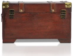 Brynnberg 11"x6.7"x6.3" Wooden Pirate Treasure Chest Storage Box - Handmade -IRIS Storage Deals Store GUEST 715d1fa8 600f 44f2 96ab 369441aaed17