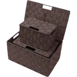 Sorbus 3pc Weave Stackable Basket Set Chocolate 9 Sorbus 3pc Weave Stackable Basket Set Chocolate -IRIS Storage Deals Store GUEST 71fd2ba2 1b22 4ae1 bb57 936cf3b82f92