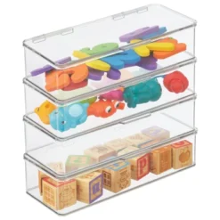 MDesign Plastic Stackable Toy/Game Storage Bin Box - Hinged Lid - 4 Pack 21 MDesign Plastic Stackable Toy/Game Storage Bin Box - Hinged Lid - 4 Pack -IRIS Storage Deals Store GUEST 7305669c e0e1 481c af6c 92e94359f090
