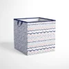 Bacati - Olivia Coral/Navy Storage Box Small