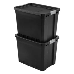 Sterilite Storage System Solution With 27 Gallon Heavy Duty Stackable Storage Box Container Totes With Grey Latching Lid For Home Organization -IRIS Storage Deals Store GUEST 73e438ab 936e 44ca b731 9dc783929151