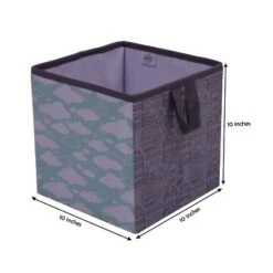 Bacati - Clouds In The City Mint//Gray Storage Box Small -IRIS Storage Deals Store GUEST 73f703ef 1555 4671 8549 b0f5b2f4a5d3