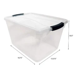 Rubbermaid Cleverstore Home Office Organization (6) 30 Qt & (12) 6 Qt Latching Stackable Plastic Storage Tote Container With Lid , Clear -IRIS Storage Deals Store GUEST 74537526 a3d5 4c94 b952 d6f9810cb499