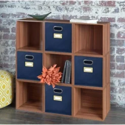 Niche Cubo 4pk Foldable Fabric Storage Bin With Label Holder Blue -IRIS Storage Deals Store GUEST 74858843 b603 4d18 b771 64e6fe34c12c