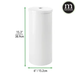 MDesign Toilet Tissue Roll Holder Canister Stand, Stores 3 Rolls, 2 Pack 16 MDesign Toilet Tissue Roll Holder Canister Stand, Stores 3 Rolls, 2 Pack -IRIS Storage Deals Store GUEST 750918e7 65f0 4b8f 8563 35ee5da6f3b8