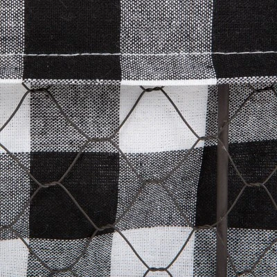 Design Imports Set Of 5 Vintage Gray Chicken Wire Check Liner Baskets Black/White 6 Design Imports Set Of 5 Vintage Gray Chicken Wire Check Liner Baskets Black/White - Image 6