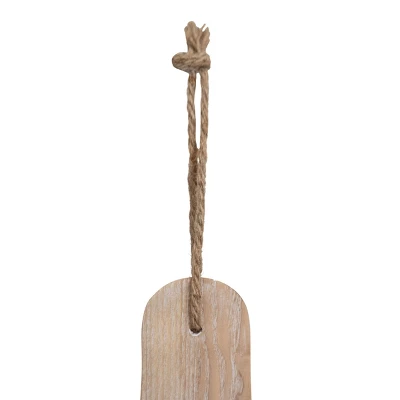 White Metal, Wood & Jute Wall Basket - Foreside Home & Garden 2 White Metal, Wood & Jute Wall Basket - Foreside Home & Garden - Image 2