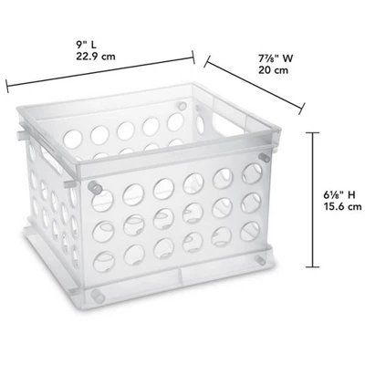 Sterilite Convenient Miniature Square Small Multi-Functional Storage Solution Organizing Crate, Clear (12 Pack) 2 Sterilite Convenient Miniature Square Small Multi-Functional Storage Solution Organizing Crate, Clear (12 Pack) - Image 2