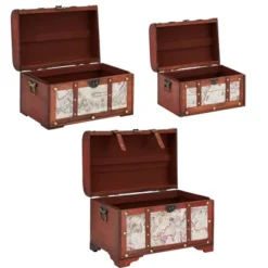 Juvale Set Of 3 Small Wooden Storage Trunks And Chests, Living Room Décor Suitcases With Antique Map Print For Jewelry, 3 Sizes 15 Juvale Set Of 3 Small Wooden Storage Trunks And Chests, Living Room Décor Suitcases With Antique Map Print For Jewelry, 3 Sizes -IRIS Storage Deals Store GUEST 771e6474 4898 47c9 b1e2 20ce1e6ce2dd