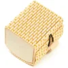 12-Pack Mini Bamboo Cane Treasure Chests Decorative Jewelry Storage Boxes With Gold String Design 2.4"x2"x2"