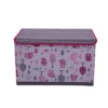 Bacati - Owls Pink/Gray Girls Cotton Storage Toy Chest