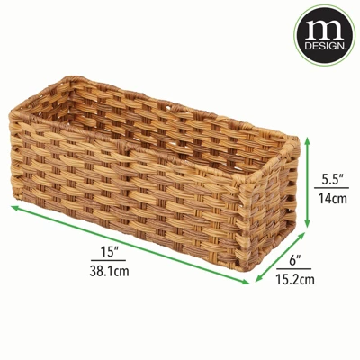 MDesign Woven Seagrass Toilet Tank Storage Basket For Bathroom 2 MDesign Woven Seagrass Toilet Tank Storage Basket For Bathroom - Image 2
