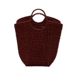 Household Essentials Tall Scoop Basket Paper Rope Burgundy -IRIS Storage Deals Store GUEST 7aa3ab58 da27 44f0 a60f af520bfca068