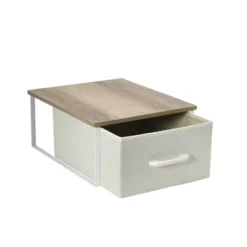 Household Essentials Stacking Storage Boxes With Laminate Top Coastal Oak -IRIS Storage Deals Store GUEST 7b80d7ed 6cbf 47e3 b75d aae31ea87e77