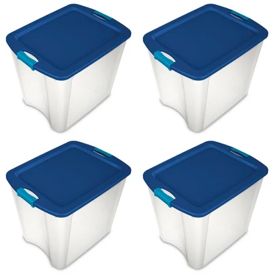Sterilite 26 Gallon Plastic Latch & Carry Storage Bin Tote Baskets With Comfortable Handles For Household And Office Organization 8 Sterilite 26 Gallon Plastic Latch & Carry Storage Bin Tote Baskets With Comfortable Handles For Household And Office Organization - Image 8