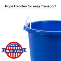 United Solutions 19 Gallon Large Durable Plastic Utility Tub With Strong Rope Handles For Indoor Or Outdoor Home Organization, Blue, 6 Pack -IRIS Storage Deals Store GUEST 7ca6c7c2 e3ae 45a6 9999 b2fa97a235a3