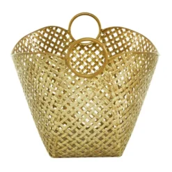 16.75"x11.5" Large Gold Metal Basket - Olivia & May -IRIS Storage Deals Store GUEST 7db65472 6eb4 4e56 85a0 f5a17d954be1