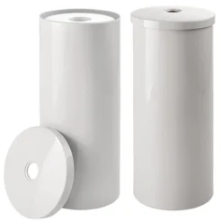 MDesign Toilet Tissue Roll Holder Canister Stand, Stores 3 Rolls, 2 Pack 25 MDesign Toilet Tissue Roll Holder Canister Stand, Stores 3 Rolls, 2 Pack -IRIS Storage Deals Store GUEST 7de14816 9ba3 416c b629 e4ef6722ca61