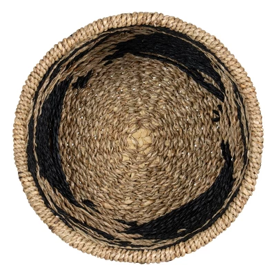 Black Rope & Seagrass Basket - Foreside Home & Garden 2 Black Rope & Seagrass Basket - Foreside Home & Garden - Image 2