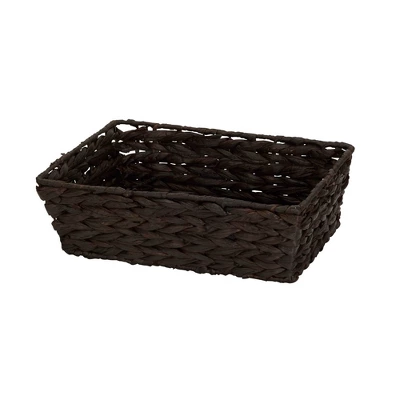 Household Essentials Set Of 4 Hyacinth Stained Baskets Brown 8 Household Essentials Set Of 4 Hyacinth Stained Baskets Brown - Image 8