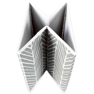Set Of 4 11" X 11" X 11" Nonwoven Polyester Herringbone Square Storage Cube Gray - Design Imports 4 Set Of 4 11" X 11" X 11" Nonwoven Polyester Herringbone Square Storage Cube Gray - Design Imports - Image 4