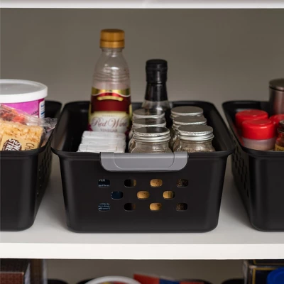 IRIS USA Plastic Storage Basket, Shelf Basket Organizer For Pantries 3 IRIS USA Plastic Storage Basket, Shelf Basket Organizer For Pantries - Image 3
