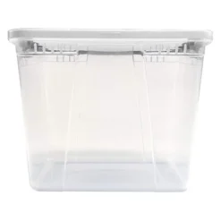 Homz 56 Quart Snaplock Clear Plastic Storage Tote Container Bin With Secure Lid And Handles For Home And Office Organization (4 Pack) 6 Homz 56 Quart Snaplock Clear Plastic Storage Tote Container Bin With Secure Lid And Handles For Home And Office Organization (4 Pack) -IRIS Storage Deals Store GUEST 8090e874 13fa 47f4 9971 536154062fb4