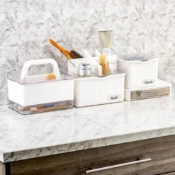 Medium Stacking Bin With Lid Clear/White - Madesmart -IRIS Storage Deals Store GUEST 80a6e767 3d8d 48bc bbb2 6622010ed7d2