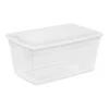 Sterilite 90 Quart Storage Box Container With Clear Base & White Lid