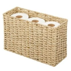 MDesign Large Rustic Woven Seagrass Toilet Tank Bathroom Storage Basket 10 MDesign Large Rustic Woven Seagrass Toilet Tank Bathroom Storage Basket -IRIS Storage Deals Store GUEST 817df388 912a 4018 b208 7d83020482c5