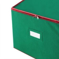 Ornament Storage Box - Holiday Organizer With 75 Compartments, Dividers For Christmas Bulbs And Decorations, And Zip-Up Lid By Tiny Tim Totes (Green) -IRIS Storage Deals Store GUEST 818a92f4 5211 4cb4 9b09 c871855dc6f6